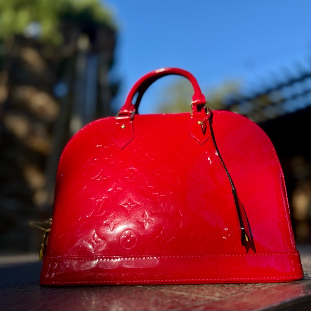 Louis Vuitton red Alma PM